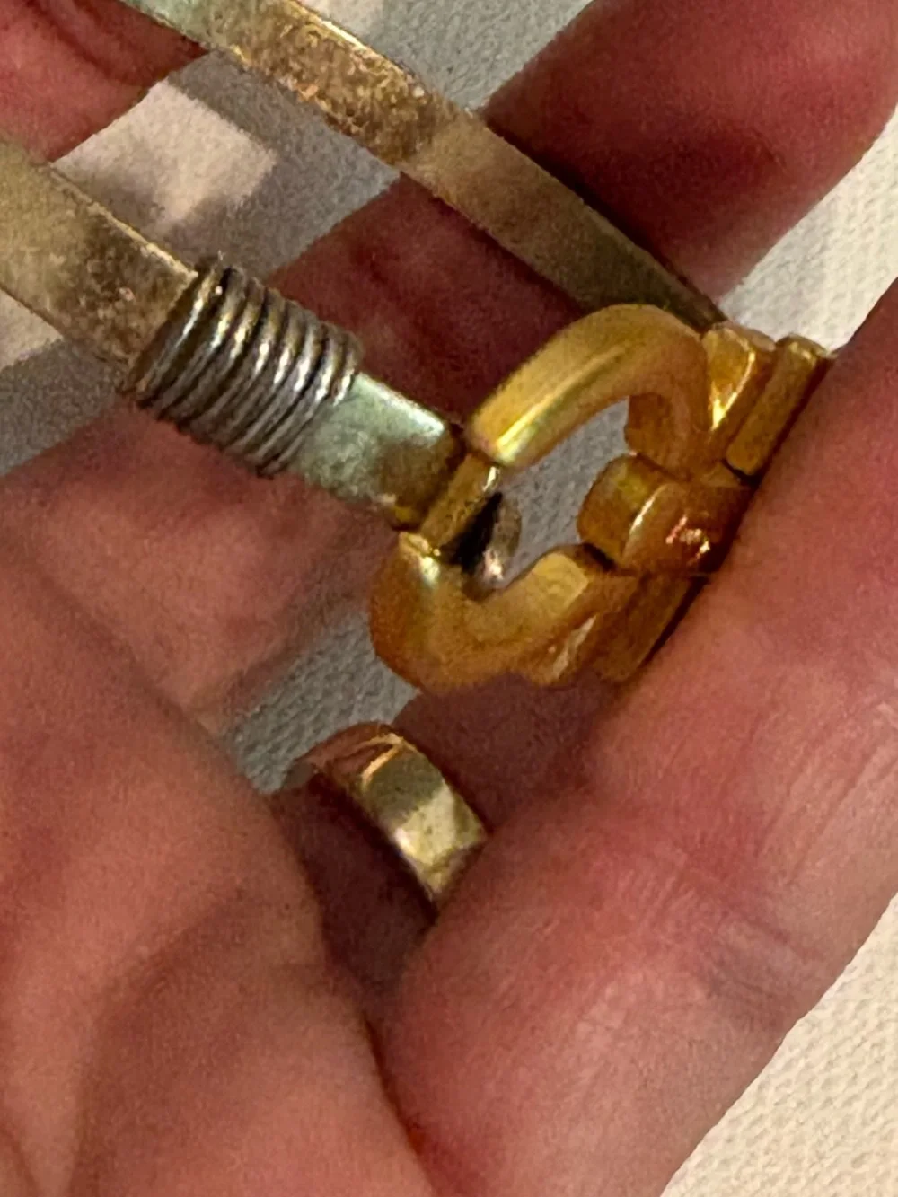 Authentic Salvatore Ferragamo charm set on unbranded bangle bracelet